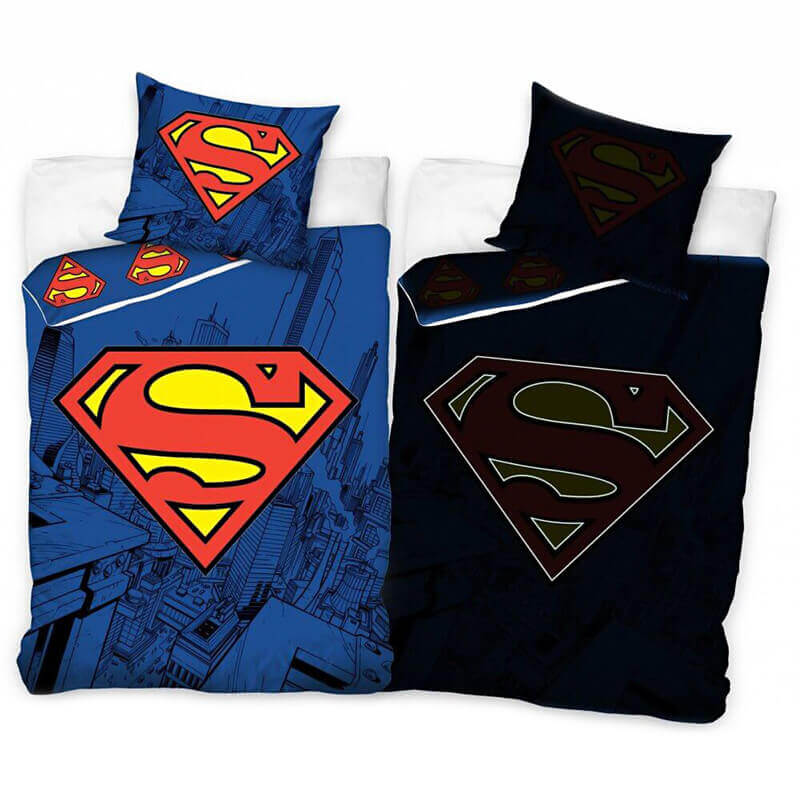Posteljnina svetleči Superman
